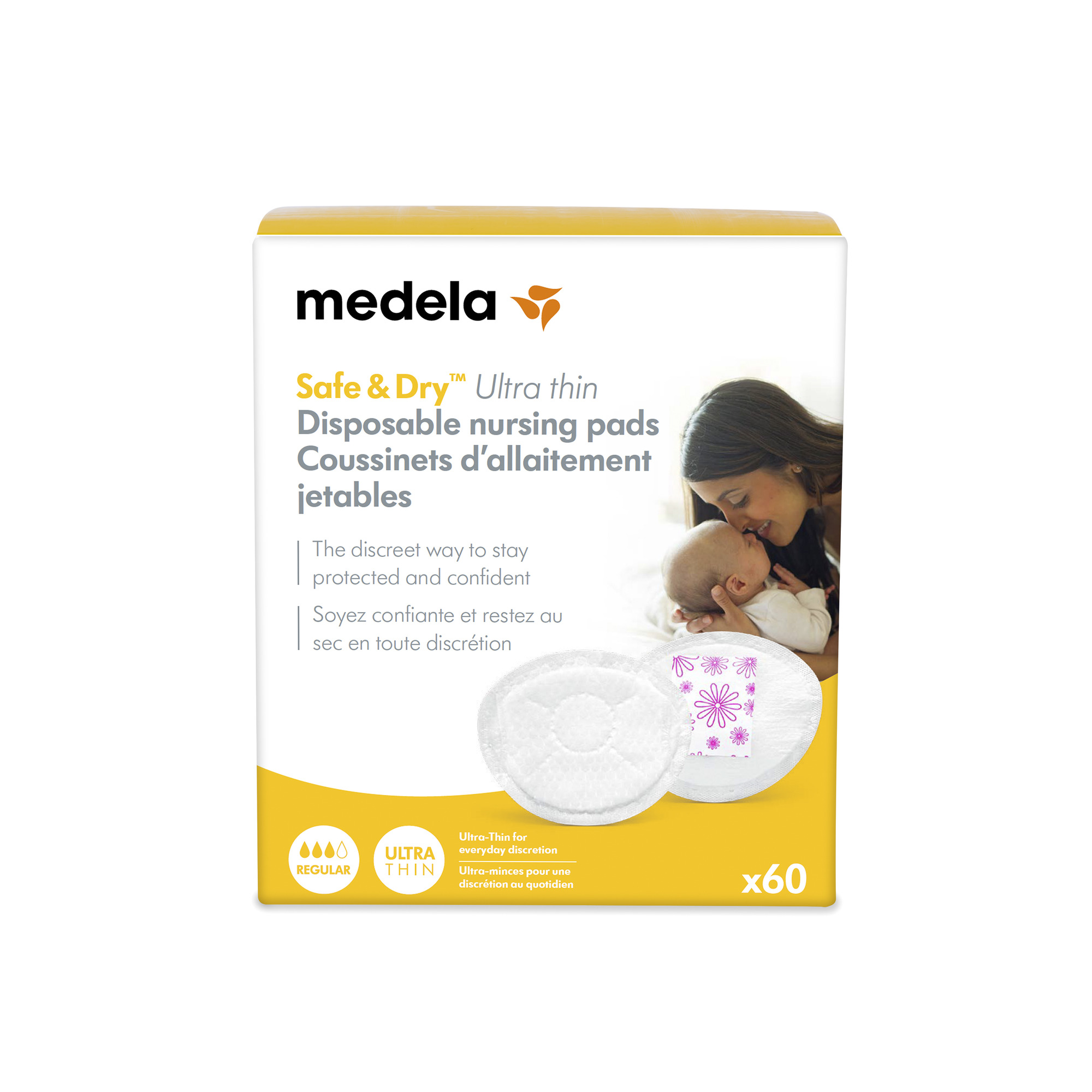Medela Safe and Dry Thin Disposable Nursing Pads 60 ct
