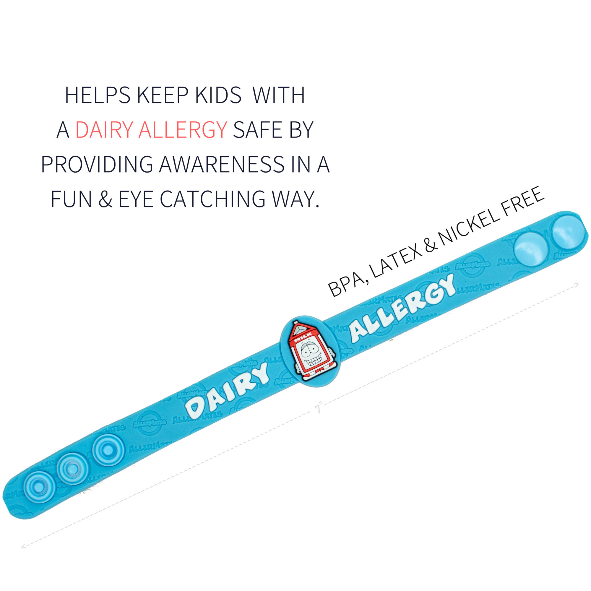 AllerMates Children's Allergy Alert Bracelet Dairy