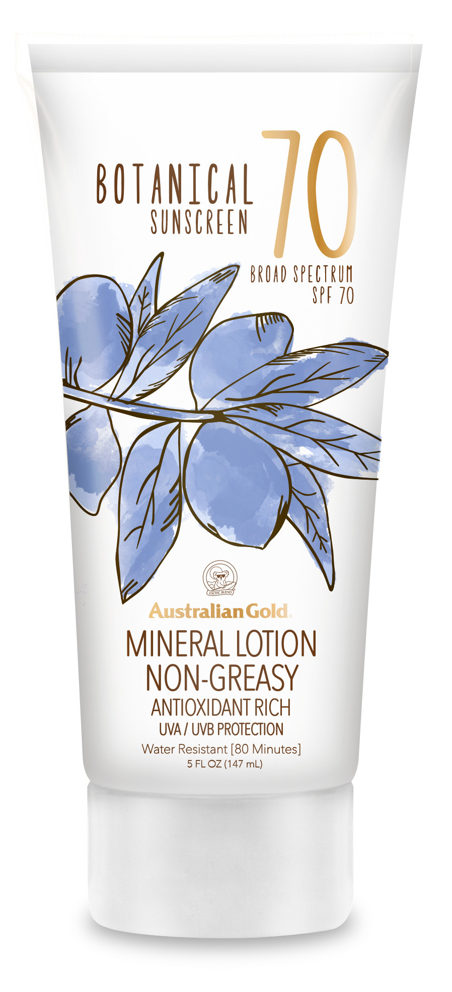 Australian Gold Botanical SPF 70 Mineral Sunscreen Lotion, 5 fl oz