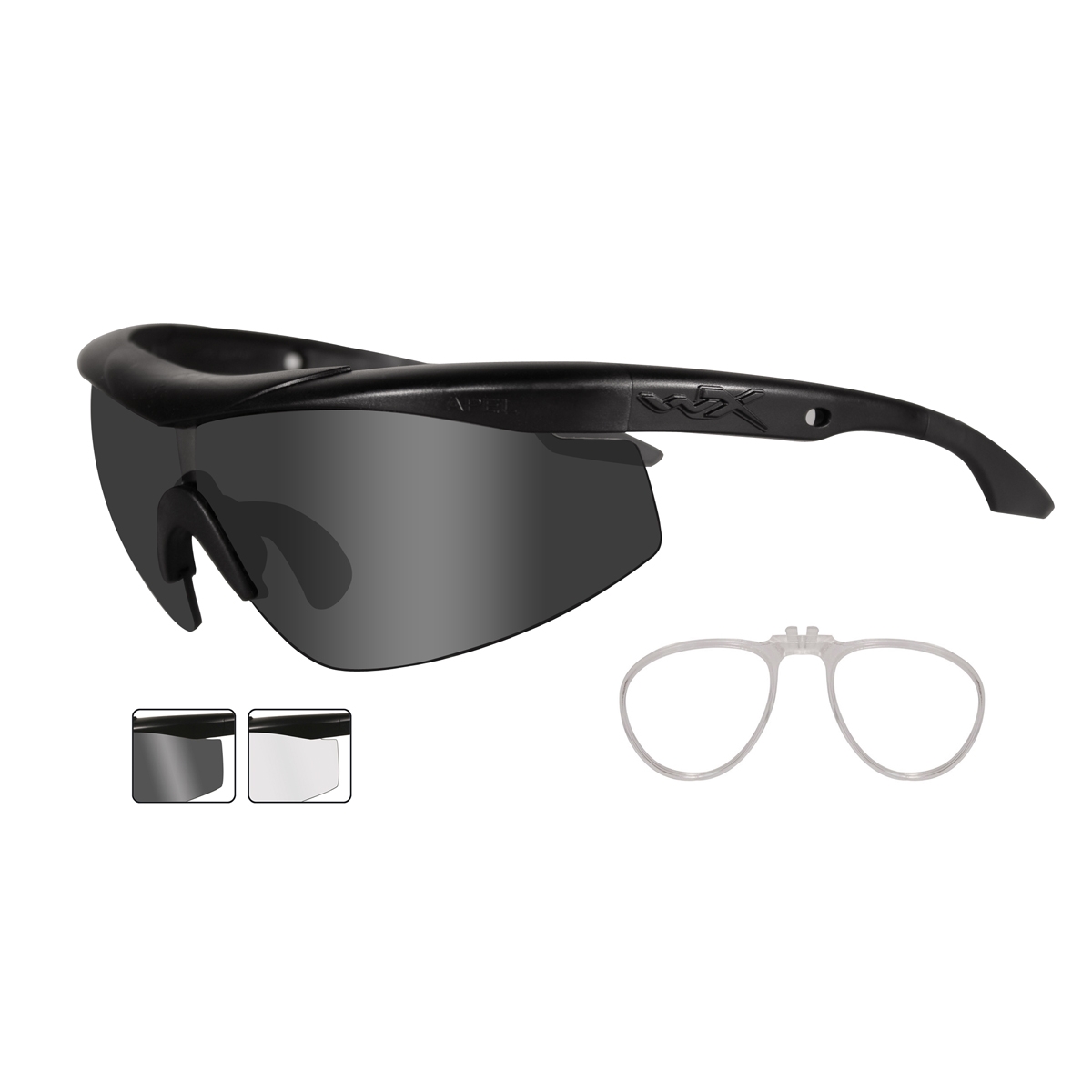Wiley X Talon Safety Glasses w/ RX Insert Matte Black Frame Grey
