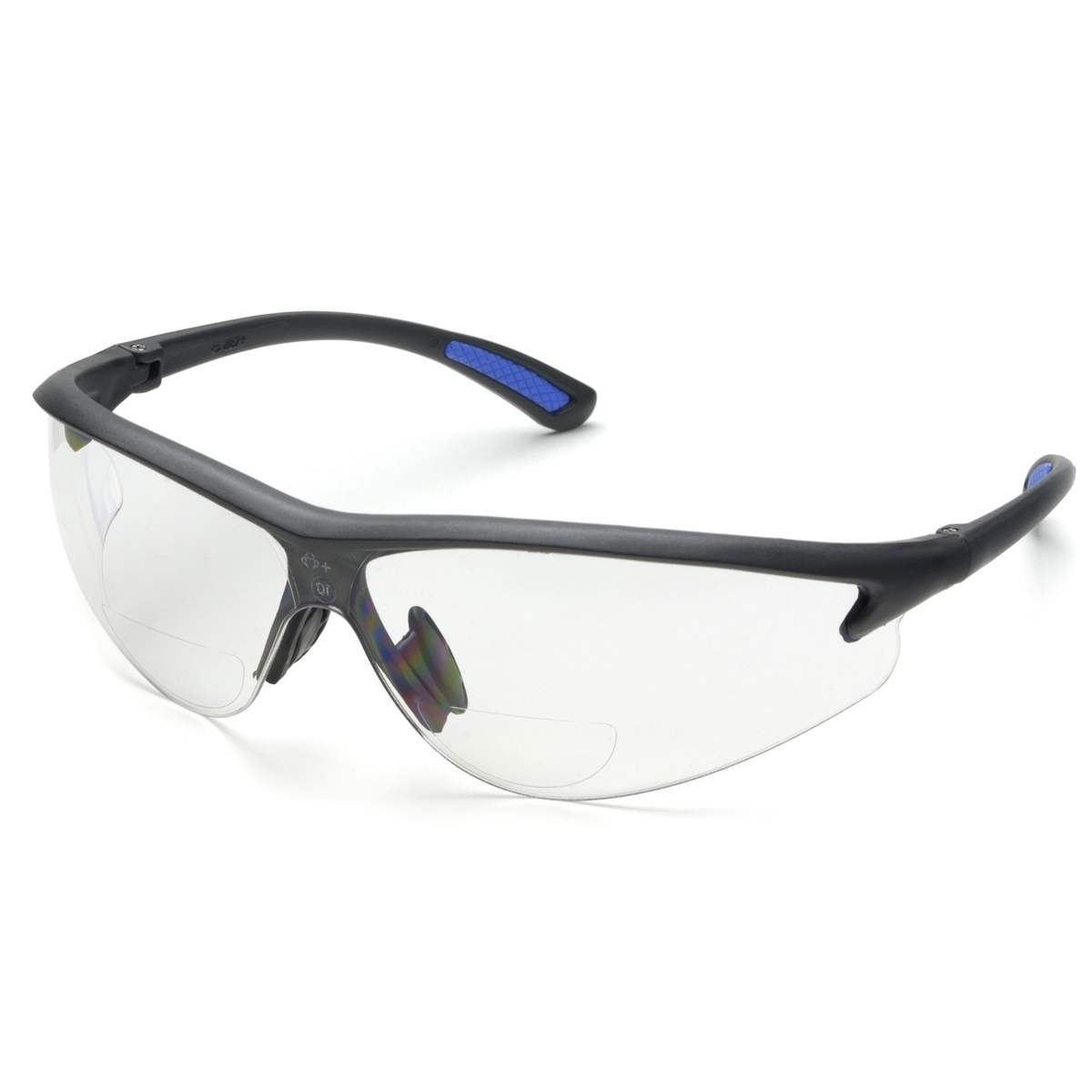 Elvex RX300 Bifocal Safety Glasses Black Frame Clear Lens