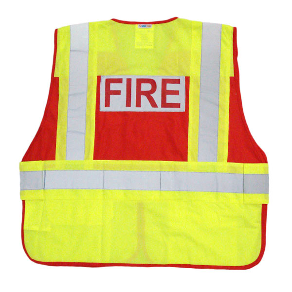 Full Source PSVFIRE ANSI 207 Public Safety Vest Lime & Red