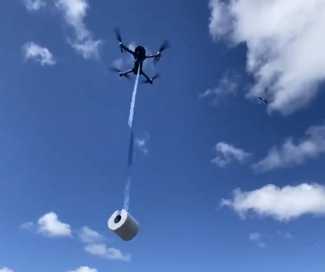 Toilet Paper Delivered by Drone in SF