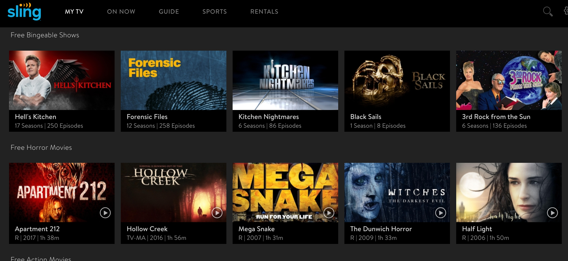 1,500 Movies Now Free for Everyone on Sling TV