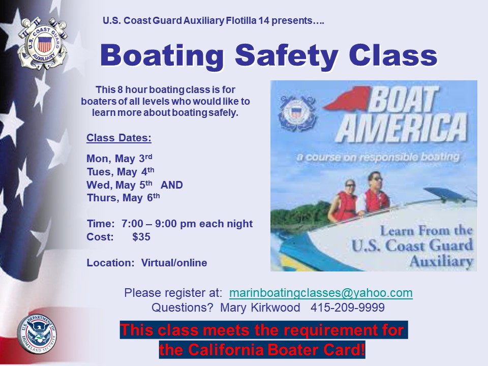 Virtual Boater Safety Class for California Boating Card