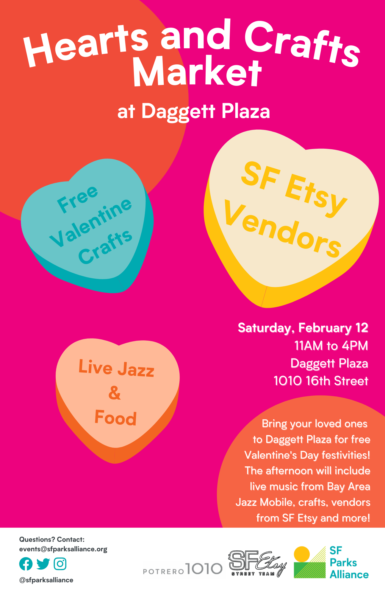Daggett Hearts & Crafts Valentine's Day Market in Potrero Hill (SF)