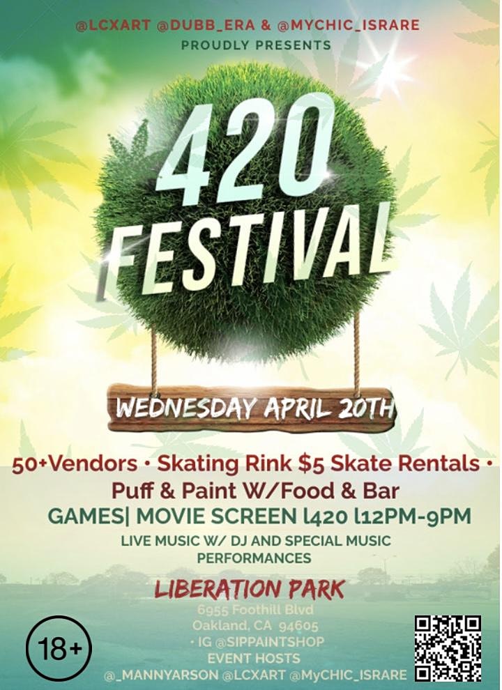 Oakland 4/20 Festival in the Park w/ Roller Skate Rink
