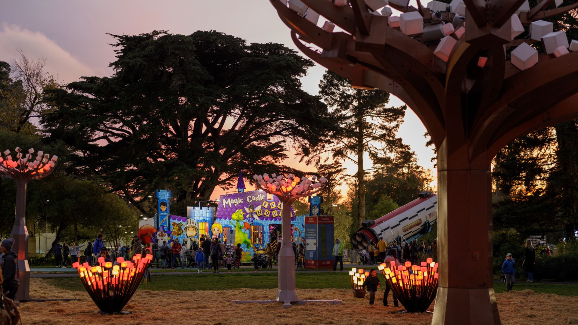 Free Events in Golden Gate Park's "Peacock Meadow" Glowing Forest