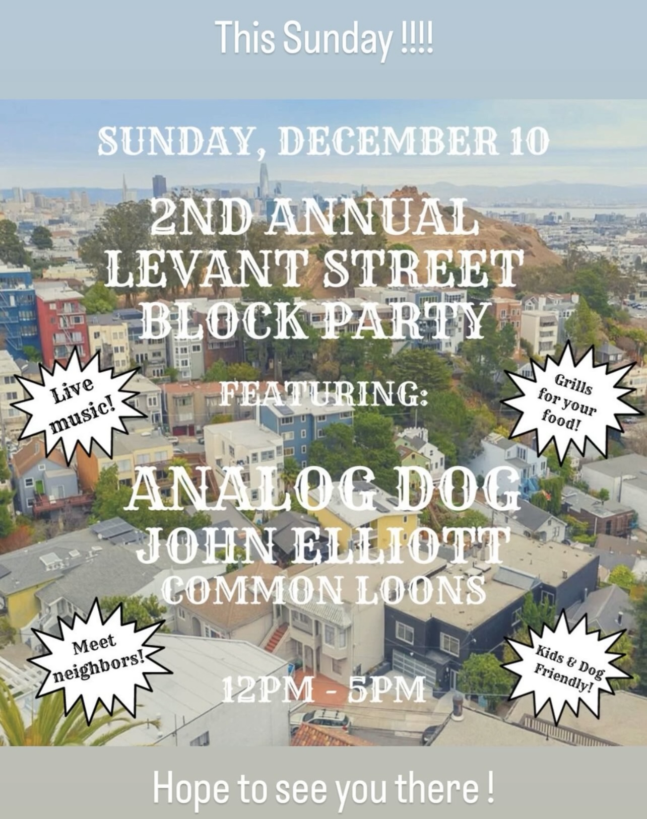 2nd Annual Levant St. Neighborhood Block Party (SF)