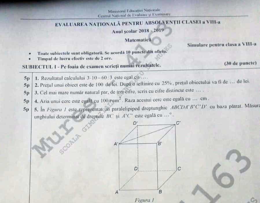 Probele au început la ora 9.00, moment în care, în fiecare sală, au fost distribuite subiectele. Subiecte Simulare MatematicÄƒ Clasa A Viii A Vezi Ce ExerciÈ›ii Au Avut De Rezolvat Elevii La Simularea EvaluÄƒrii NaÈ›ionale