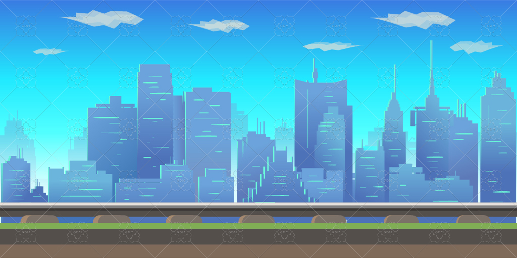 City Background GameDev Market