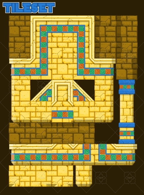Platformer Game Tile Set 10 GameDev Market