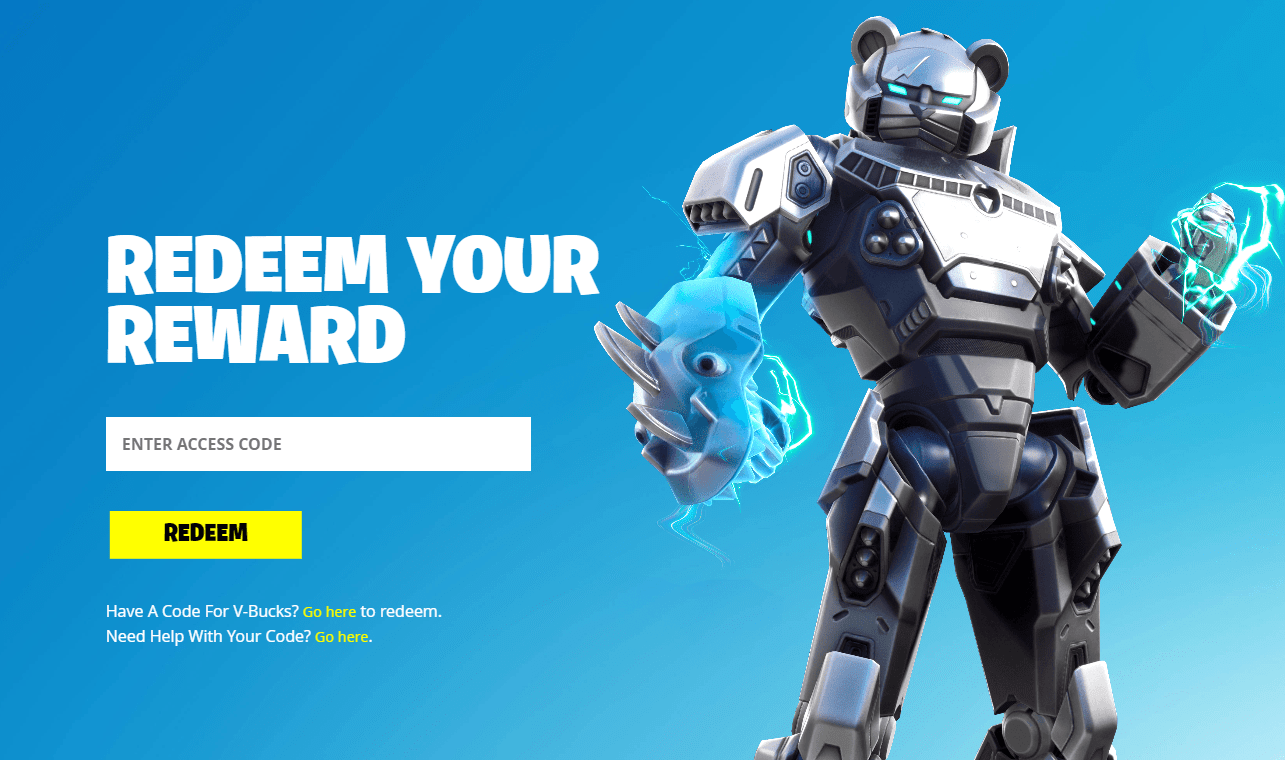 Free fortnite redeem codes 2019