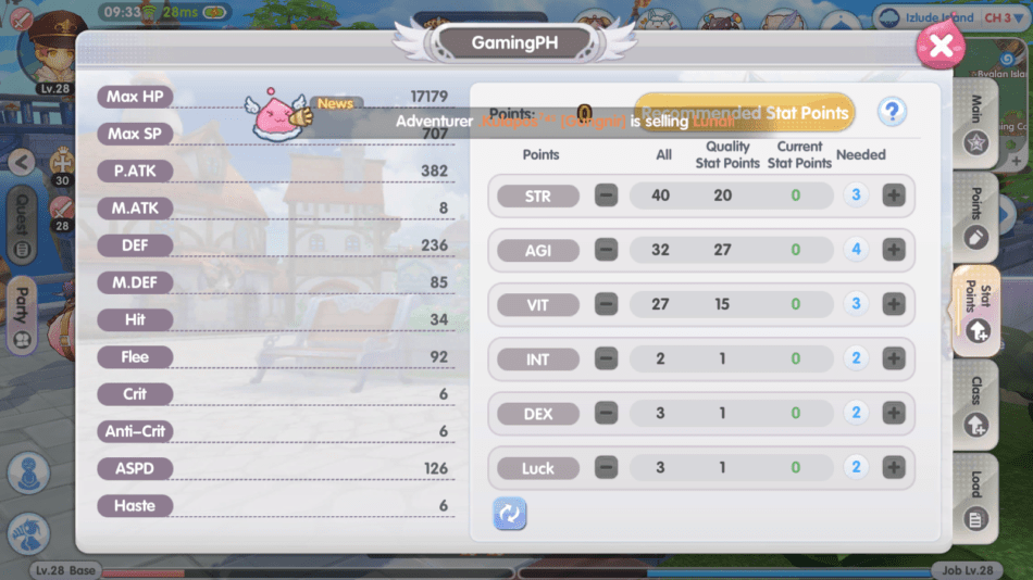 How to Reset Stats and Skills Points in Ragnarok X Next