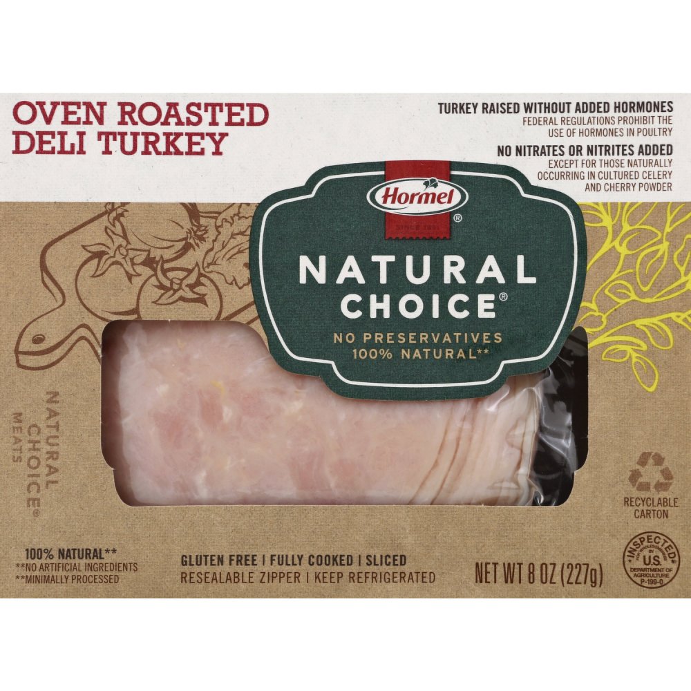 Hormel Natural Choice Oven Roasted Turkey Breast Sliced 8oz PKG