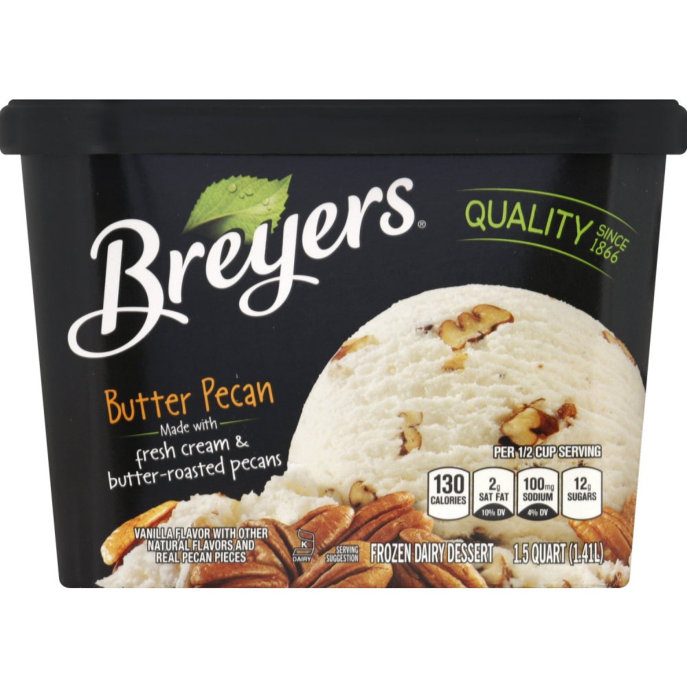 Breyers All Natural Ice Cream Butter Pecan 1.5QT Garden Grocer