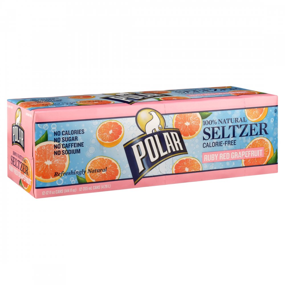 Polar Seltzer Water Ruby Red Grapefruit 12PK of 12oz Cans Garden Grocer
