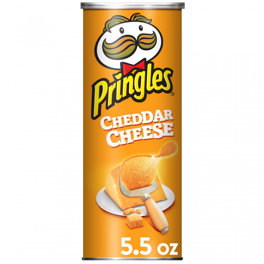 Pringles Potato Crisps Cheddar Cheese 5.5oz Can Garden Grocer