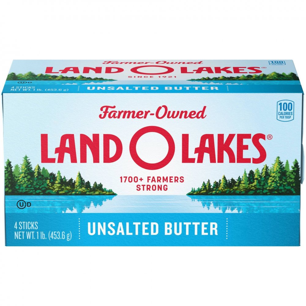 Land O Lakes Butter Unsalted Sticks 4 Quarters 1LB Box Garden Grocer