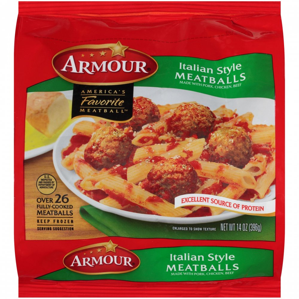 Armour Italian Style Meatballs 14oz Bag Garden Grocer