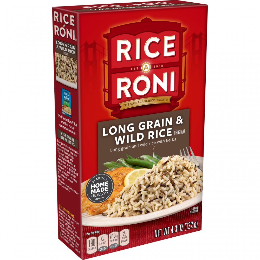 Rice A Roni Long Grain & Wild Rice Mix 4.3oz Box Garden Grocer