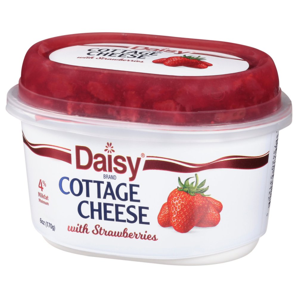 Daisy Cottage Cheese, 4 Milk fat Minimum, with Strawberries Garden