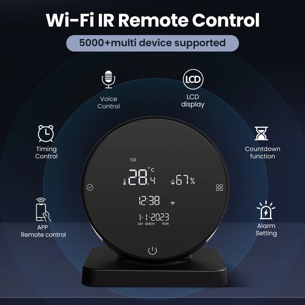 AVATTO Tuya WiFi IR Remote Control with Temperature and Humidity Sensor