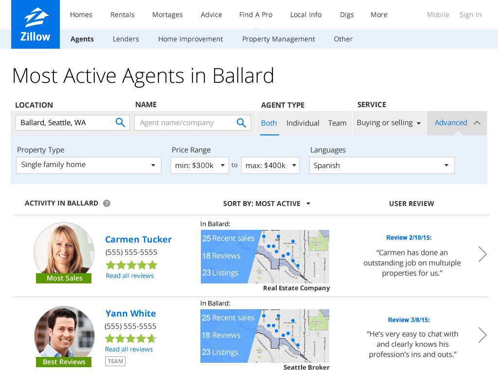 Zillow makes it easier to find the best realtor with 'Agent Finder