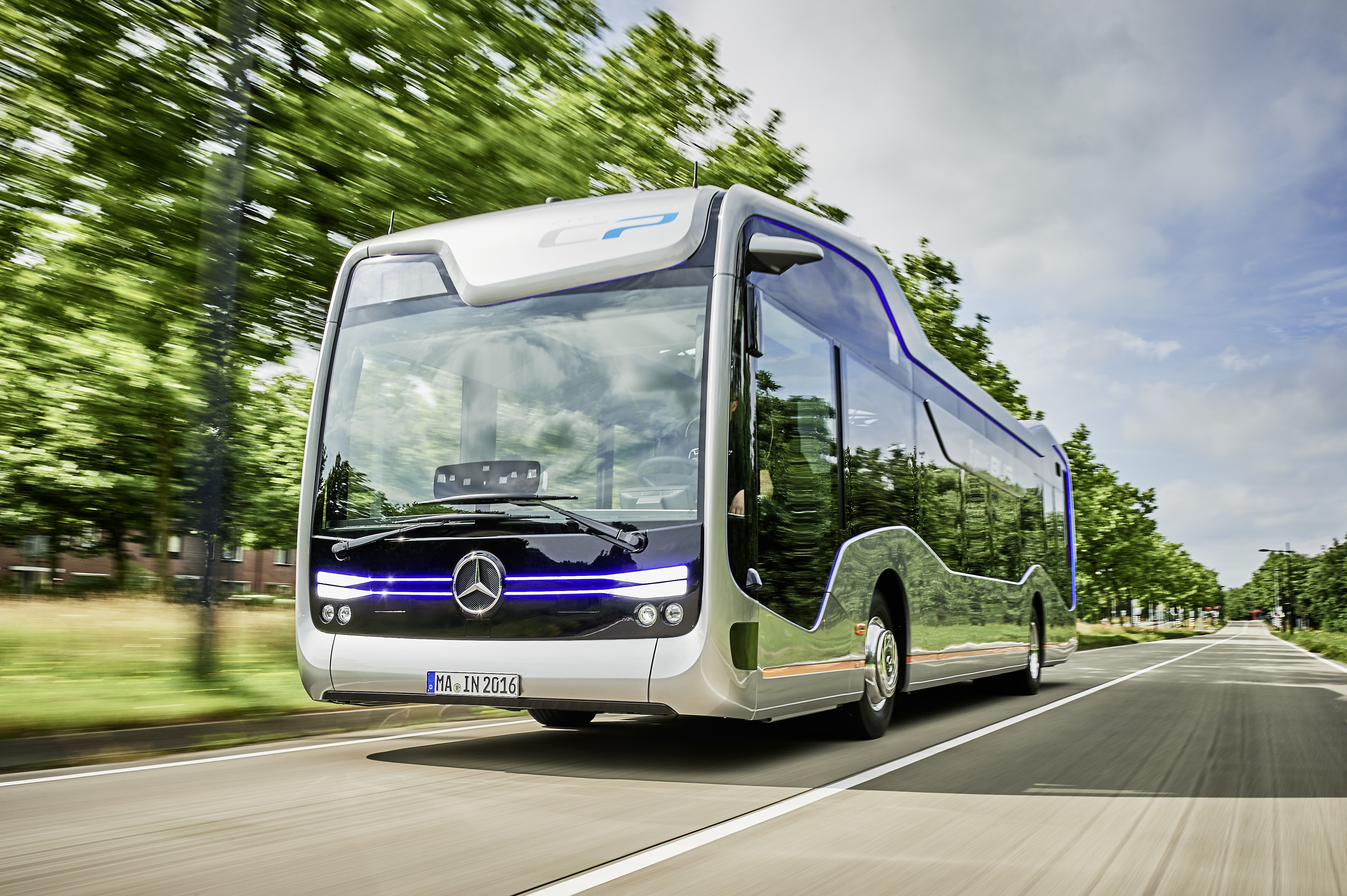 MercedesBenz autonomous bus uses CityPilot technology to travel a