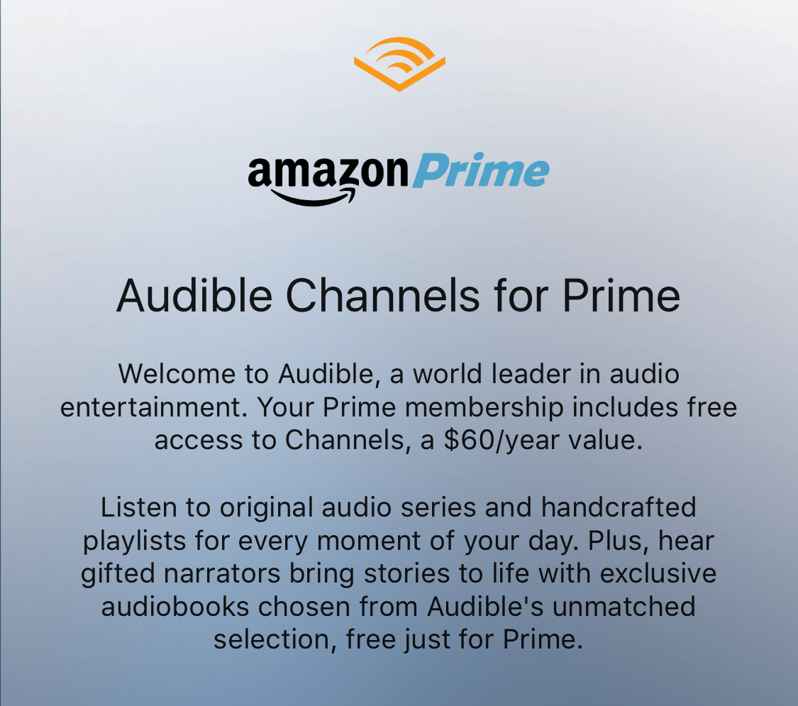 Amazon's new 'Audible Channels' Prime benefit is great — but it's not