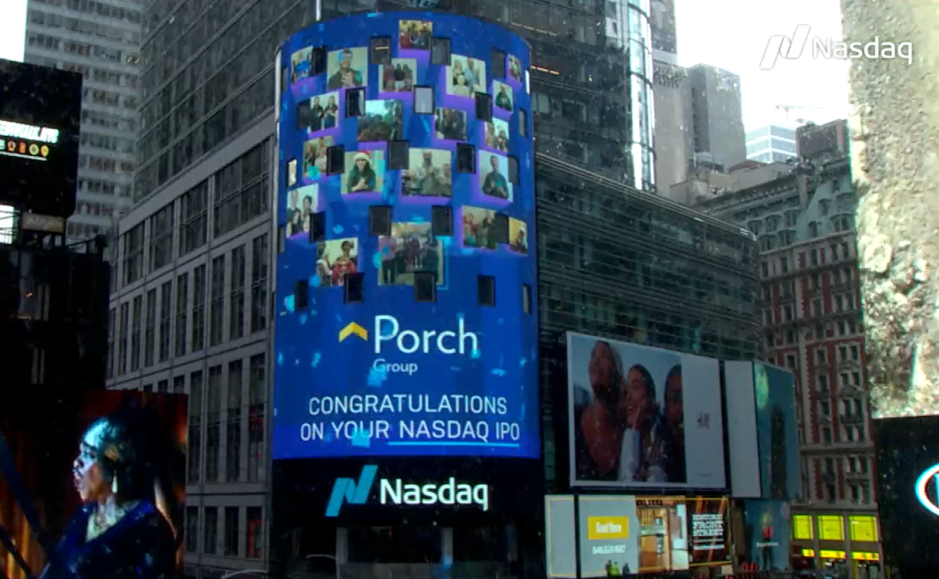Porch Group Inc. BBC alusta kiinteistöalalla Osakkeet