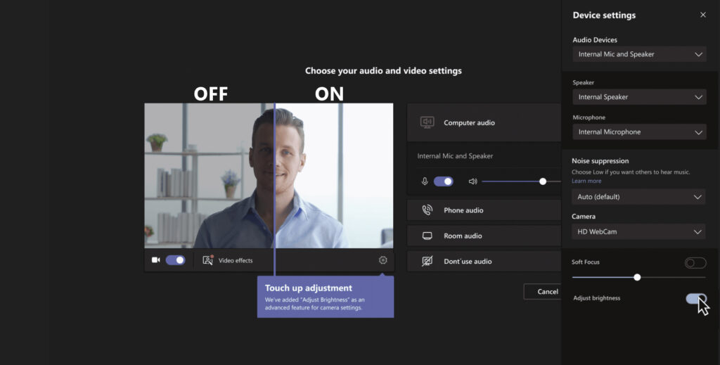 Microsoft Teams uses AI to improve audio and video quality on calls