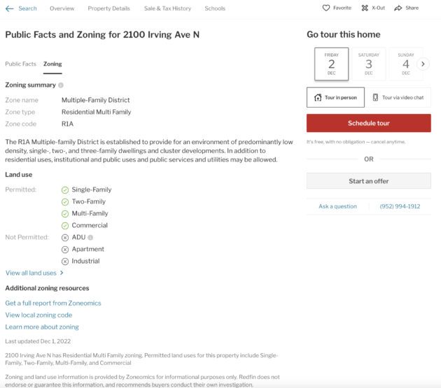 Redfin launches new feature that shows zoning data on home detail pages