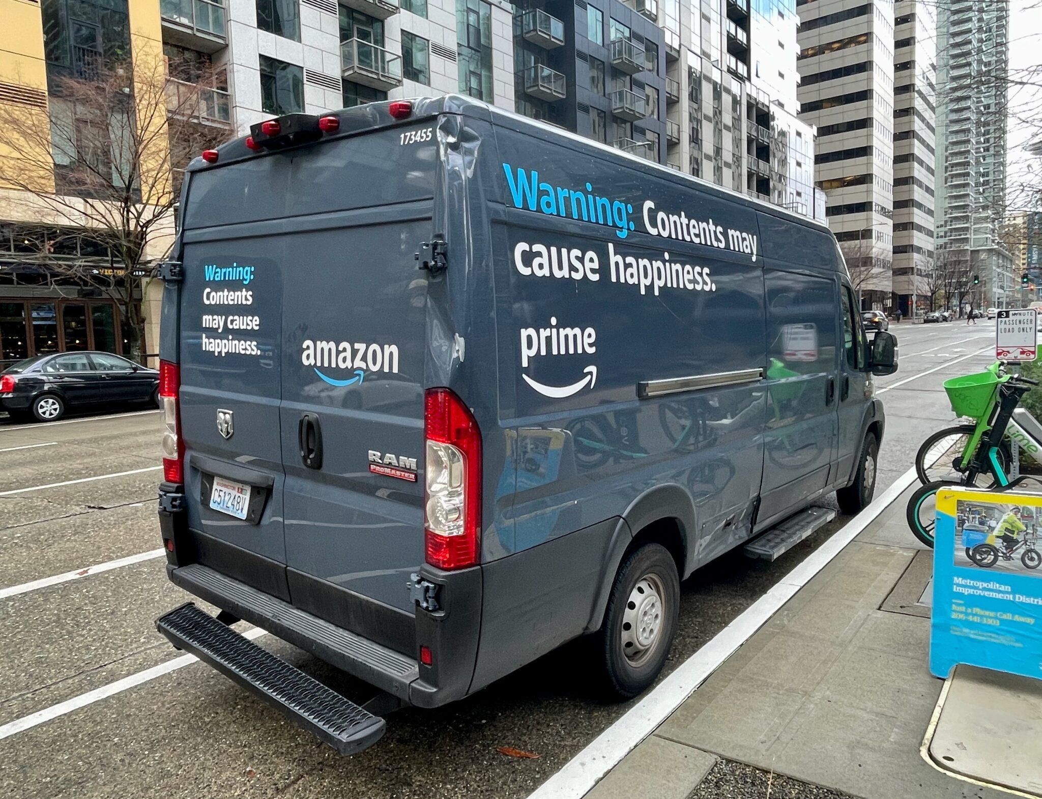 Trying for more smiles? Amazon rolls out quirky mix of new slogans on Prime delivery vans GeekWire