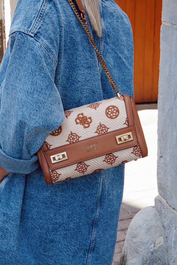 KATEY FLAP SHOULDER BAG GUESS Sac Maroquinerie pour Femmes