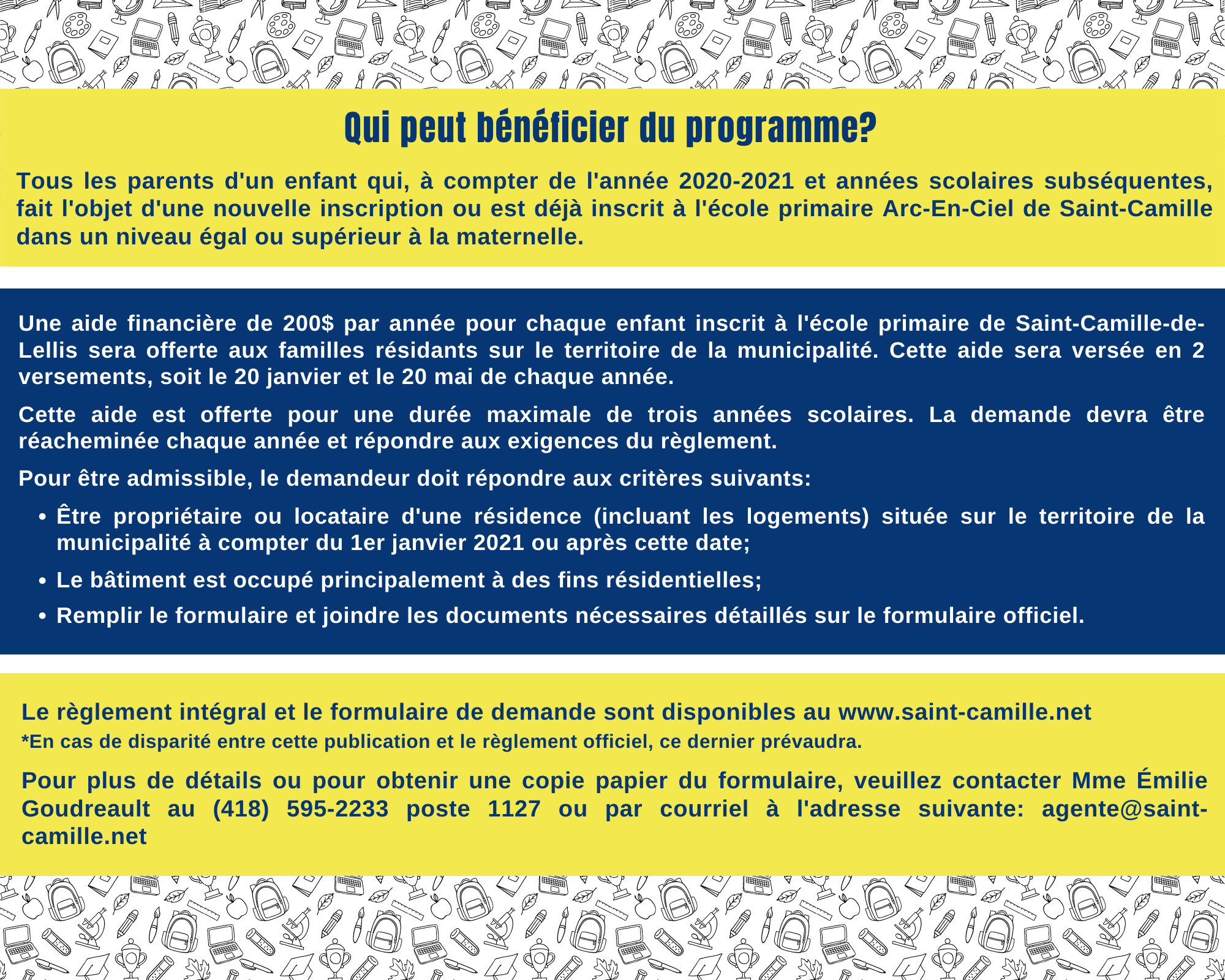 Programme d’aide à l'éducation et à l'enfance Municipalité de Saint