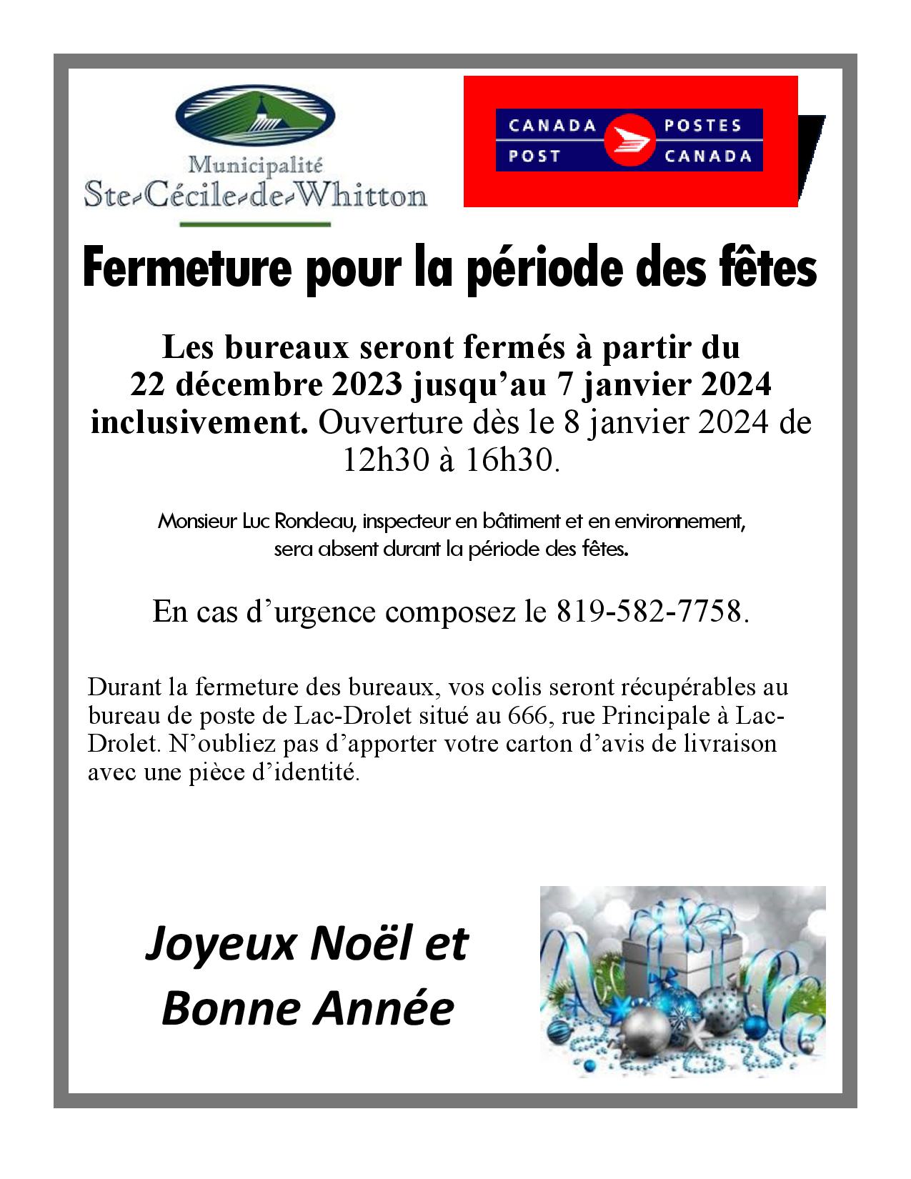 Blog Municipalité de SainteCéciledeWhitton