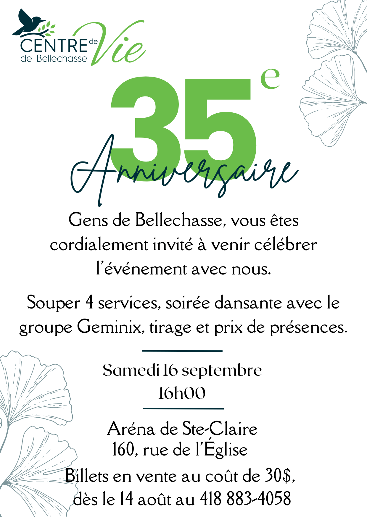 Centre de Vie de Bellechasse Municipalité de La Durantaye