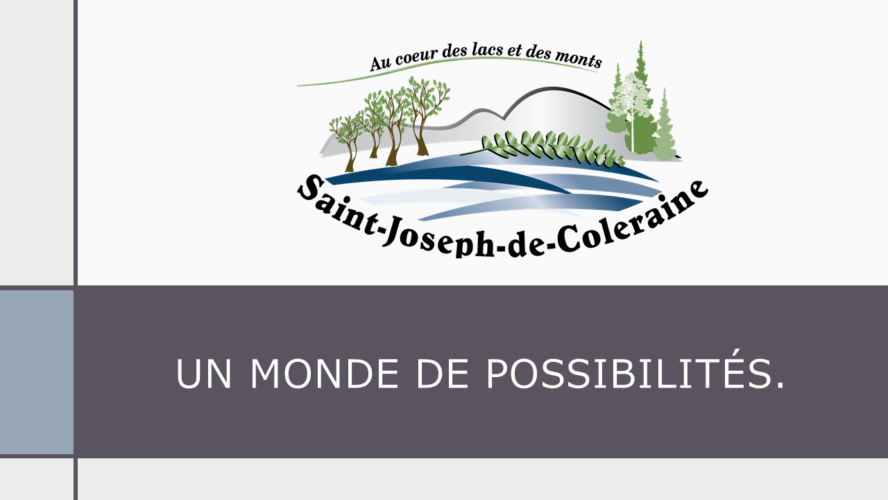 Rôle d’évaluation Municipalité de SaintJosephdeColeraine
