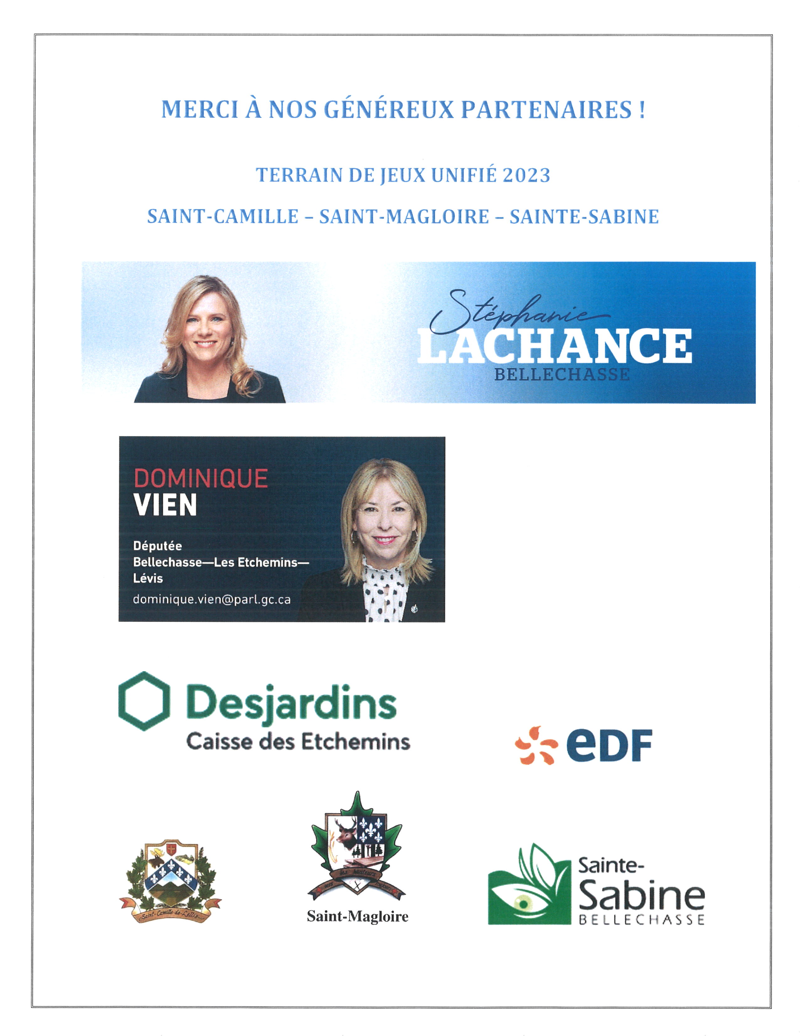 Terrain de jeux Municipalité de SaintCamilledeLellis