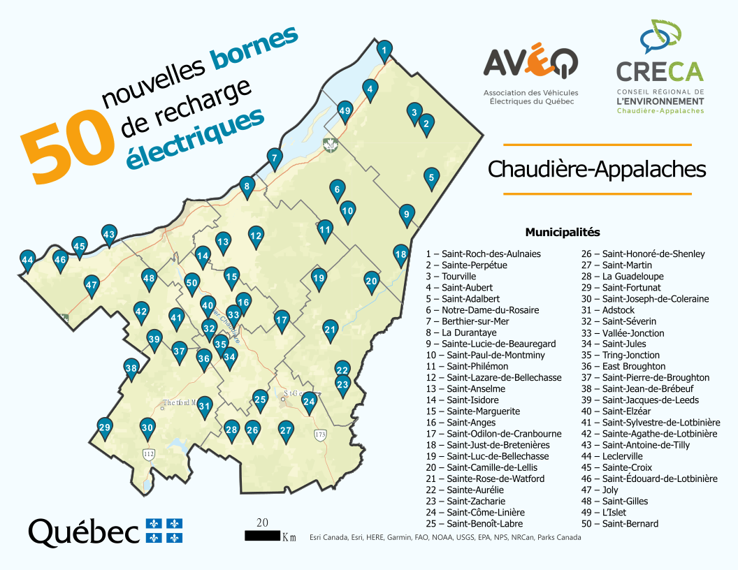 Borne électrique Municipalité de SaintCamilledeLellis