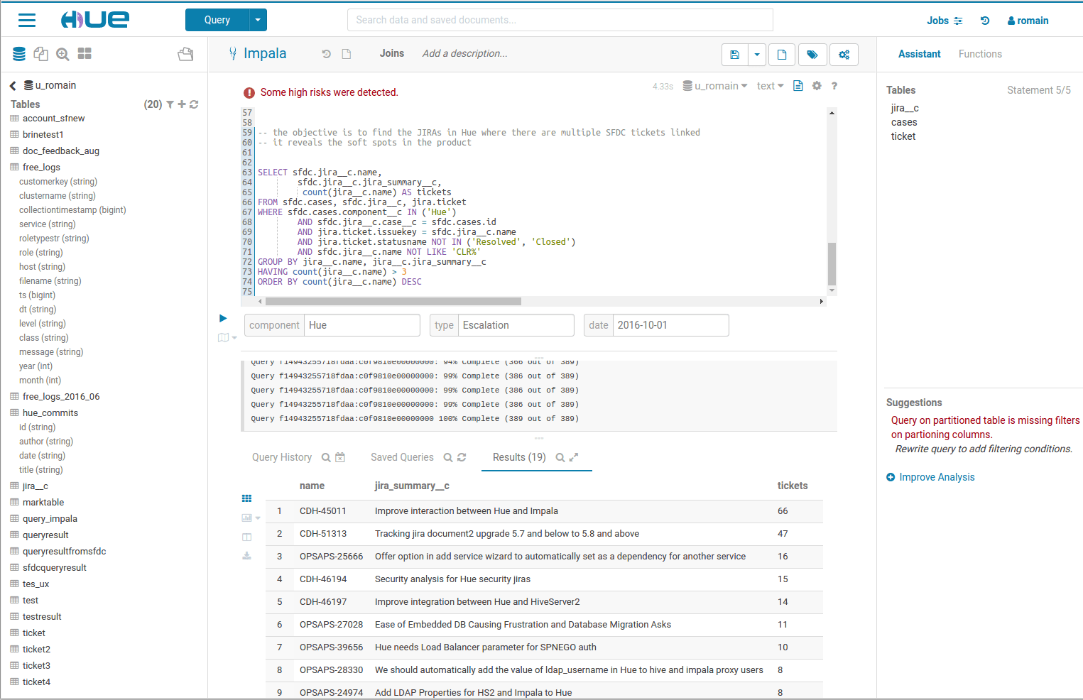 Hue The open source SQL Assistant for Data Warehouses