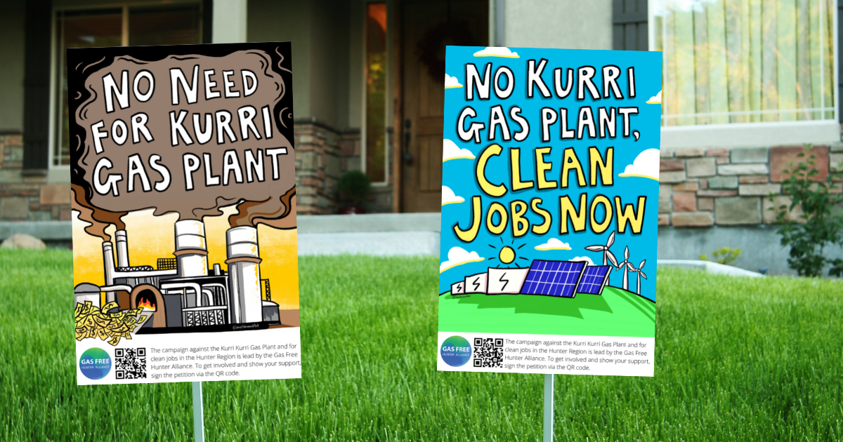 GetUp! Support Hunter locals fighting the gas plant!