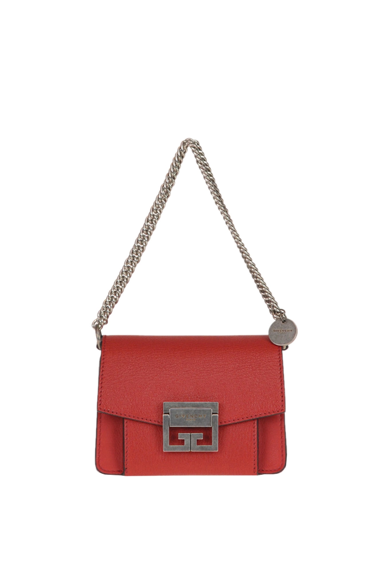 Givenchy Gv3 Mini Leather Shoulder Bag In Fire Red ModeSens