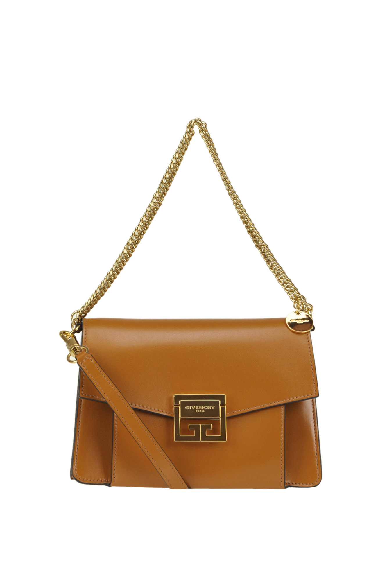 Givenchy Gv3 Small Leather Shoulder Bag In Light Brown ModeSens