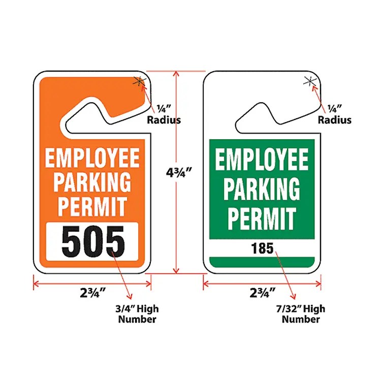 Wholesale Parking Permit Tags, Parking Permit Hang Tags Accory