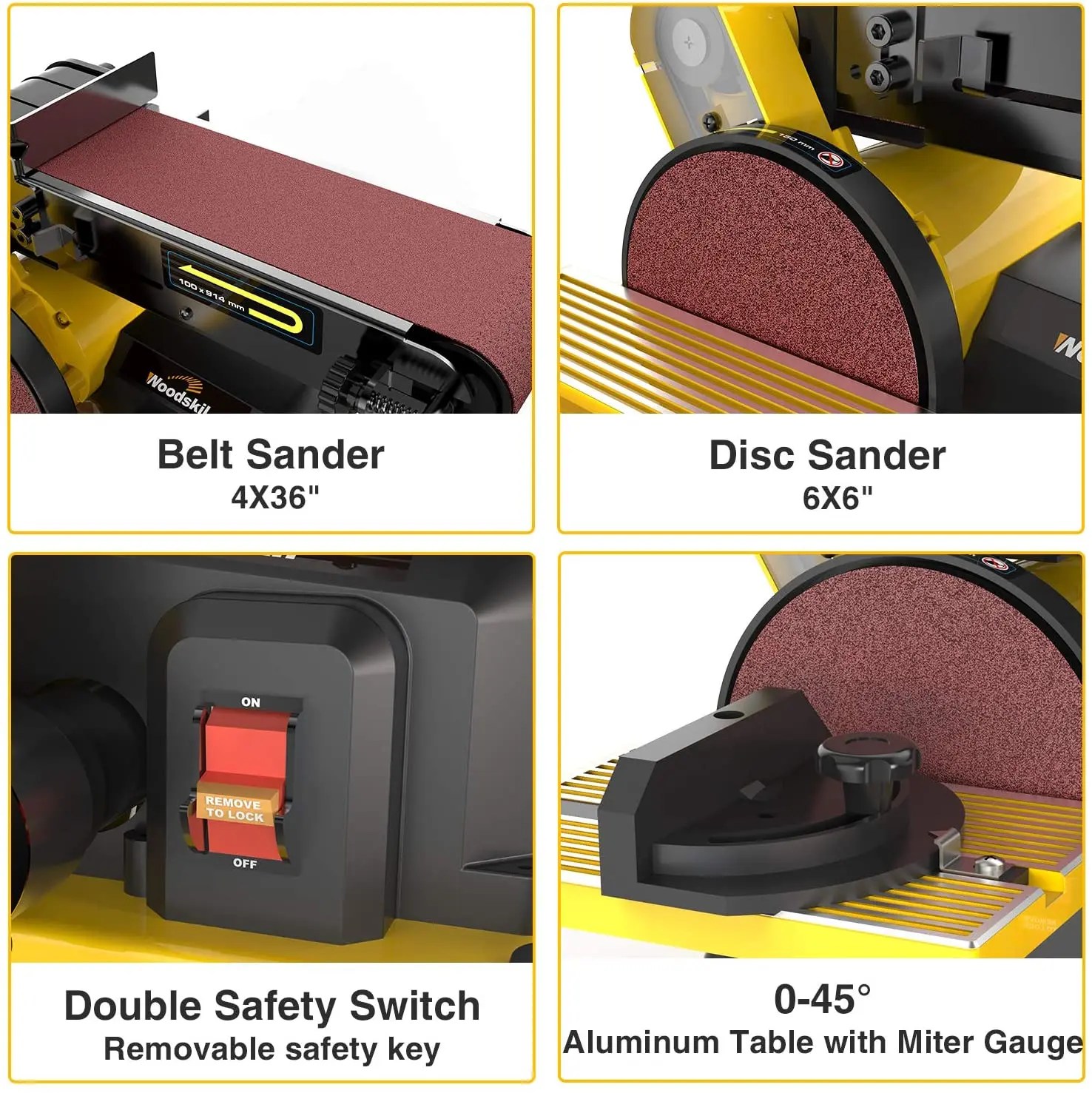 Best Original Factory Belt Disc Sander CE Approved 150mm disc and 100