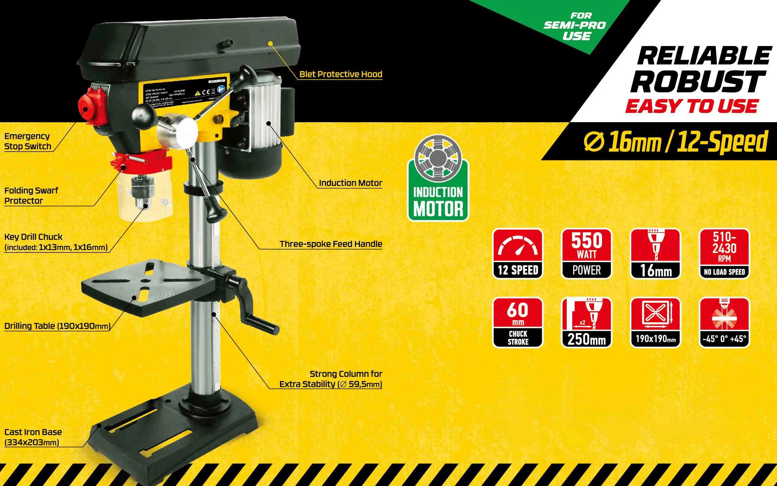 Best High definition Machine Shop Drill Press CE certified 12 speed