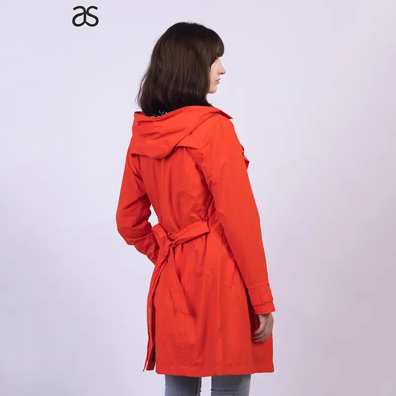 Wholesale Women’s Windproof Double Breasted Jackets outdoor hooded