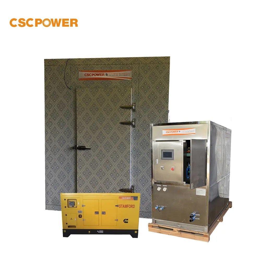 China CSCPOWER Solar Power Industrial Cube Ice Maker Machine Solar